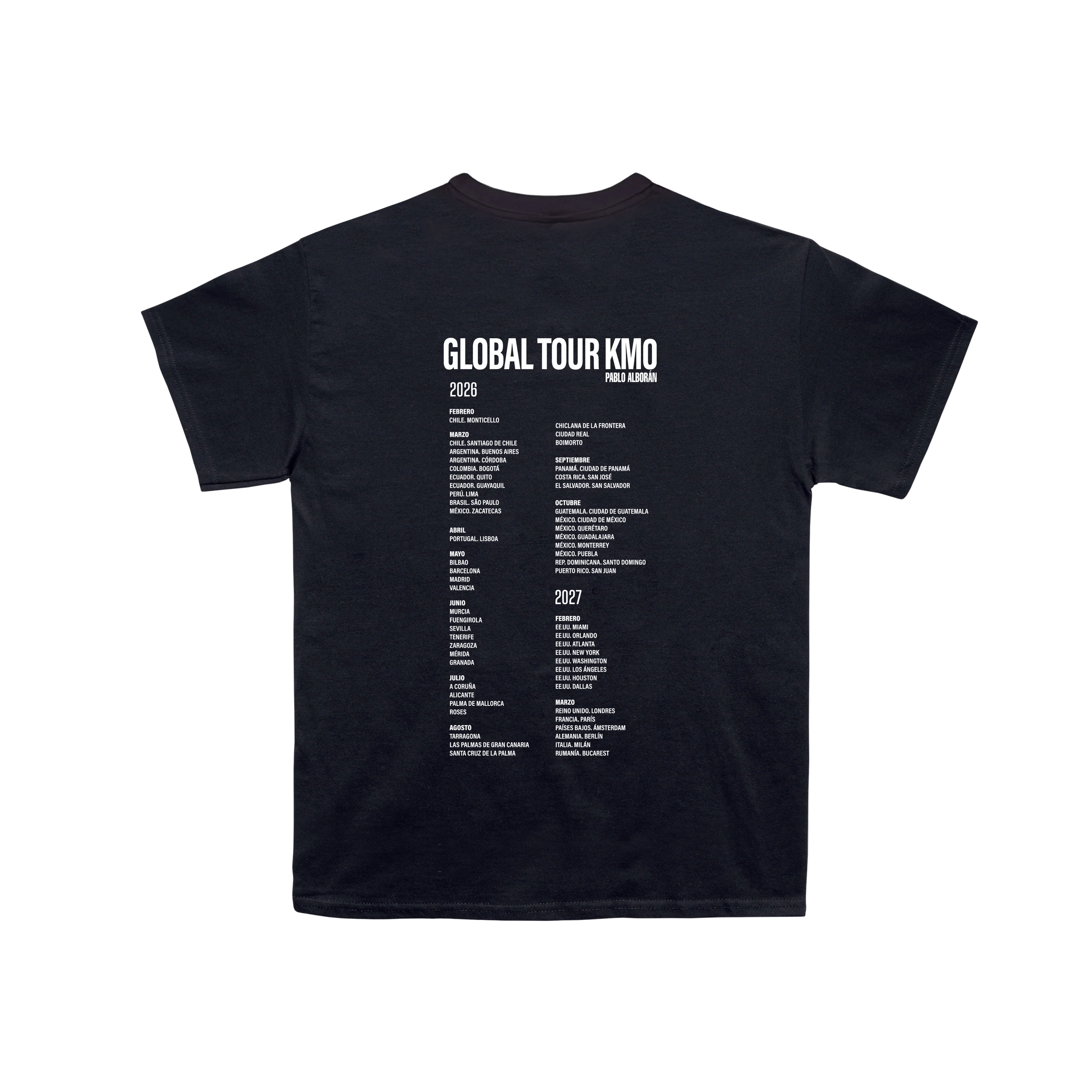 Camiseta Oficial Global Tour KM0
